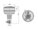 LED FLASHING BEACON WARNING LIGHT -- ORANGE 1080877 - COBO