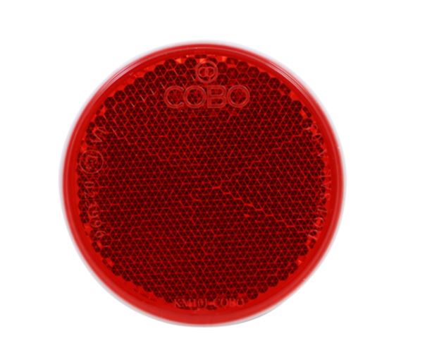 RED REFLEX REFLECTOR D57 W/TAPE