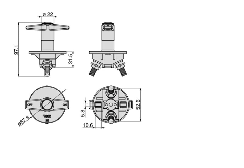 Manual Battery Disconnect Switch  P/N 1003680