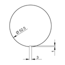 FUEL LEVEL INDICATOR 12V D.52 - 1053141, 06000002.01