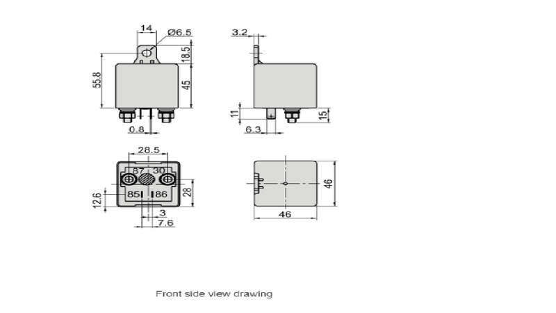 Heavy Duty Relay 12V-200A w/ Bracket - OEM replacement COBO 1027098 / 18.0227.0000.01