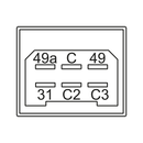 FLASHER UNIT ISO 12V 8X21W SPARE PP -1078478 - 19.0095.0000.01  - COBO USA