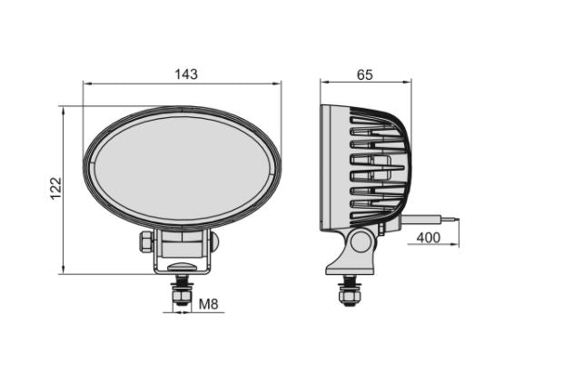 LED ADJUSTABLE WORKLAMP 12/24V LAMP  - COBO USA