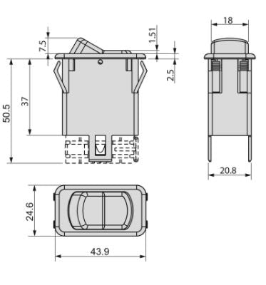 Cobo Rocker Switch ROCKER SWITCH -1026717, 17.700.100.01 - COBO USA