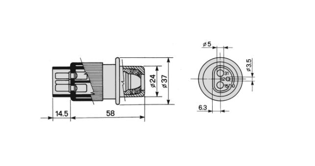 3 PIN Plug - 1028168, 25.036.200.01 - COBO USA