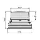 Magnetic Mounting- Plug-in LED- FLASHING/BEACON A HOMOLOGATED-AMBER p/n 1031323  - COBO USA